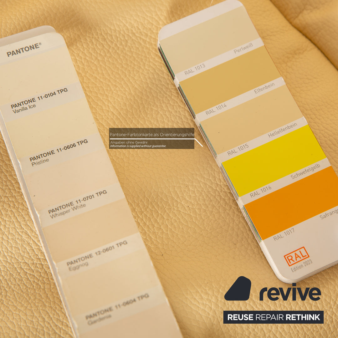 de Sede DS 450 Leder Zweisitzer Creme manuelle Funktion Sofa Couch