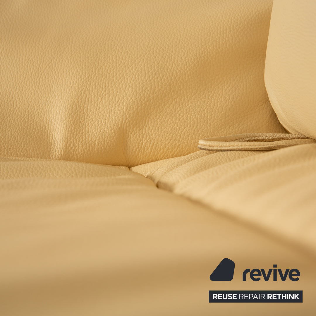 de Sede DS 450 Leder Zweisitzer Creme manuelle Funktion Sofa Couch