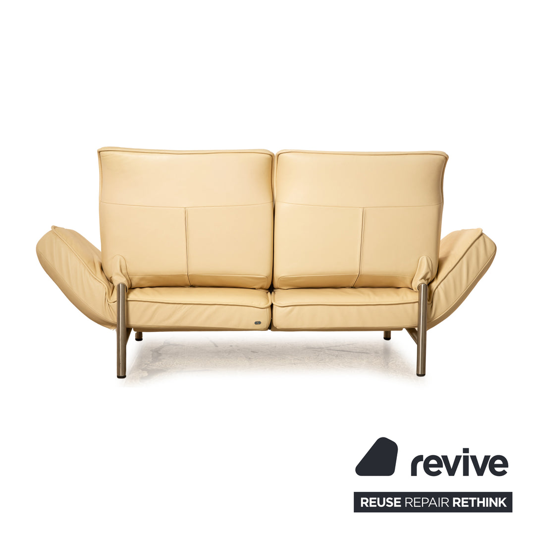de Sede DS 450 Leder Zweisitzer Creme manuelle Funktion Sofa Couch