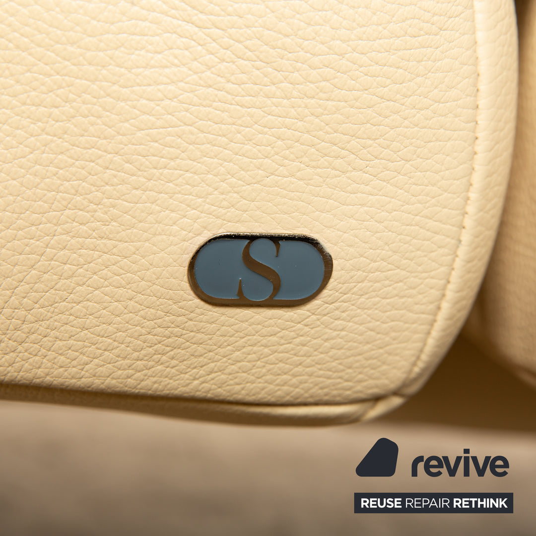 de Sede DS 450 Leder Zweisitzer Creme manuelle Funktion Sofa Couch