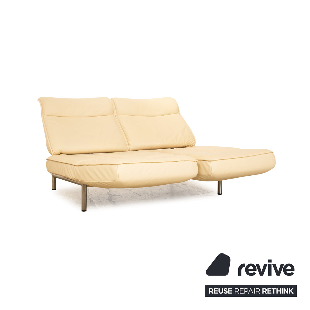 de Sede DS 450 Leder Zweisitzer Creme manuelle Funktion Sofa Couch