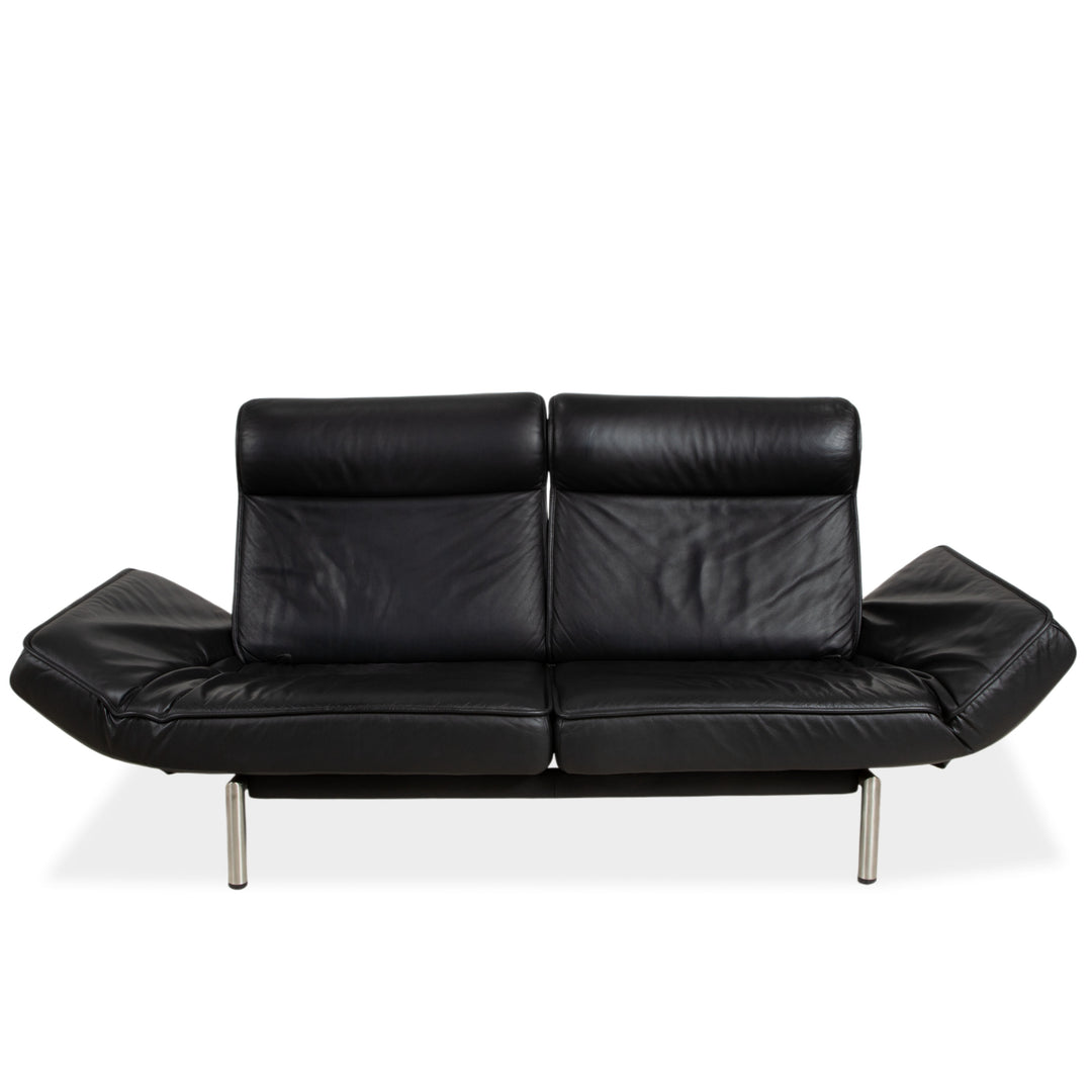 de Sede DS 450 canapé deux places en cuir noir à fonction manuelle