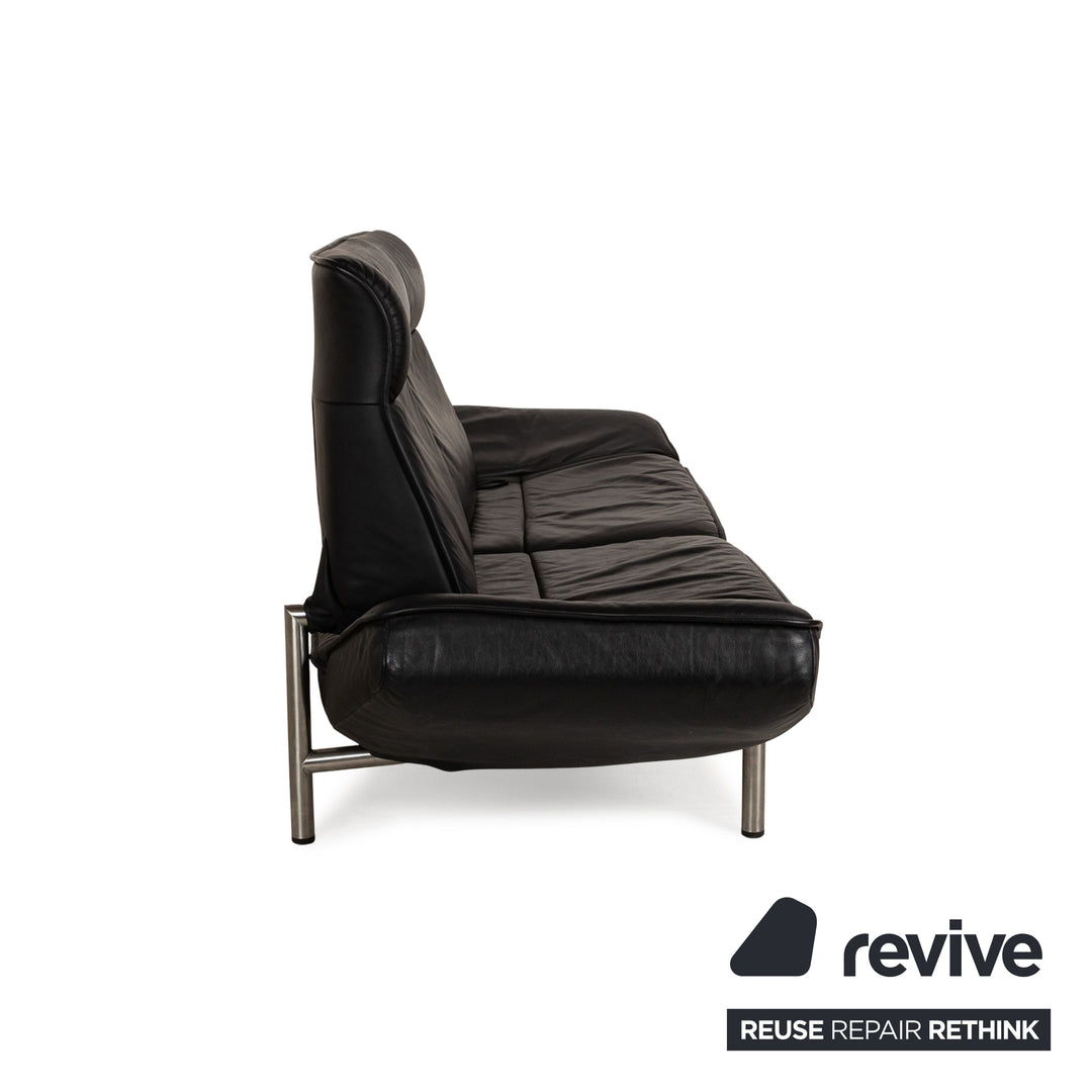 de Sede DS 450 Leder Zweisitzer Schwarz manuelle Funktion	Sofa Couch