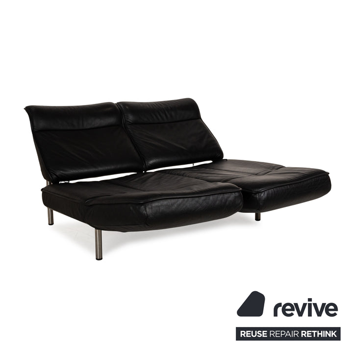 de Sede DS 450 Leder Zweisitzer Schwarz manuelle Funktion	Sofa Couch