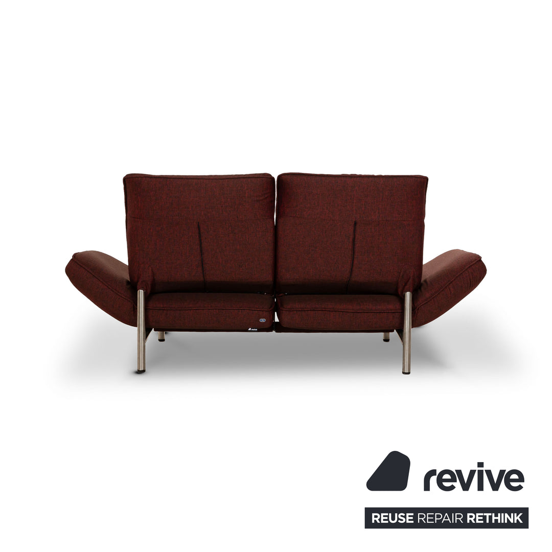 de Sede DS 450 Stoff Sofa Rot Zweisitzer Funktion Relaxfunktion Neubezug