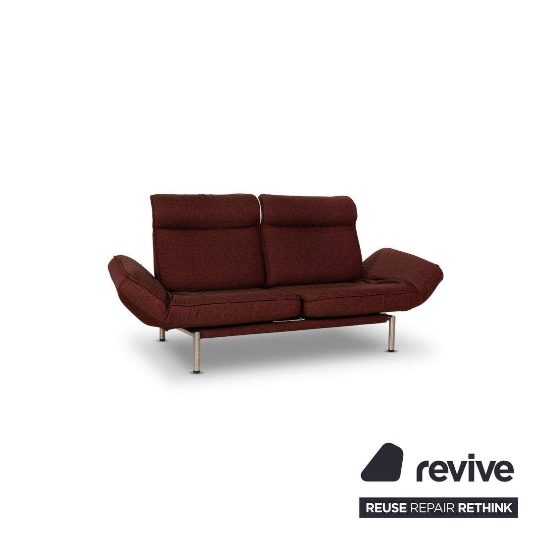 de Sede DS 450 Stoff Sofa Rot Zweisitzer Funktion Relaxfunktion Neubezug