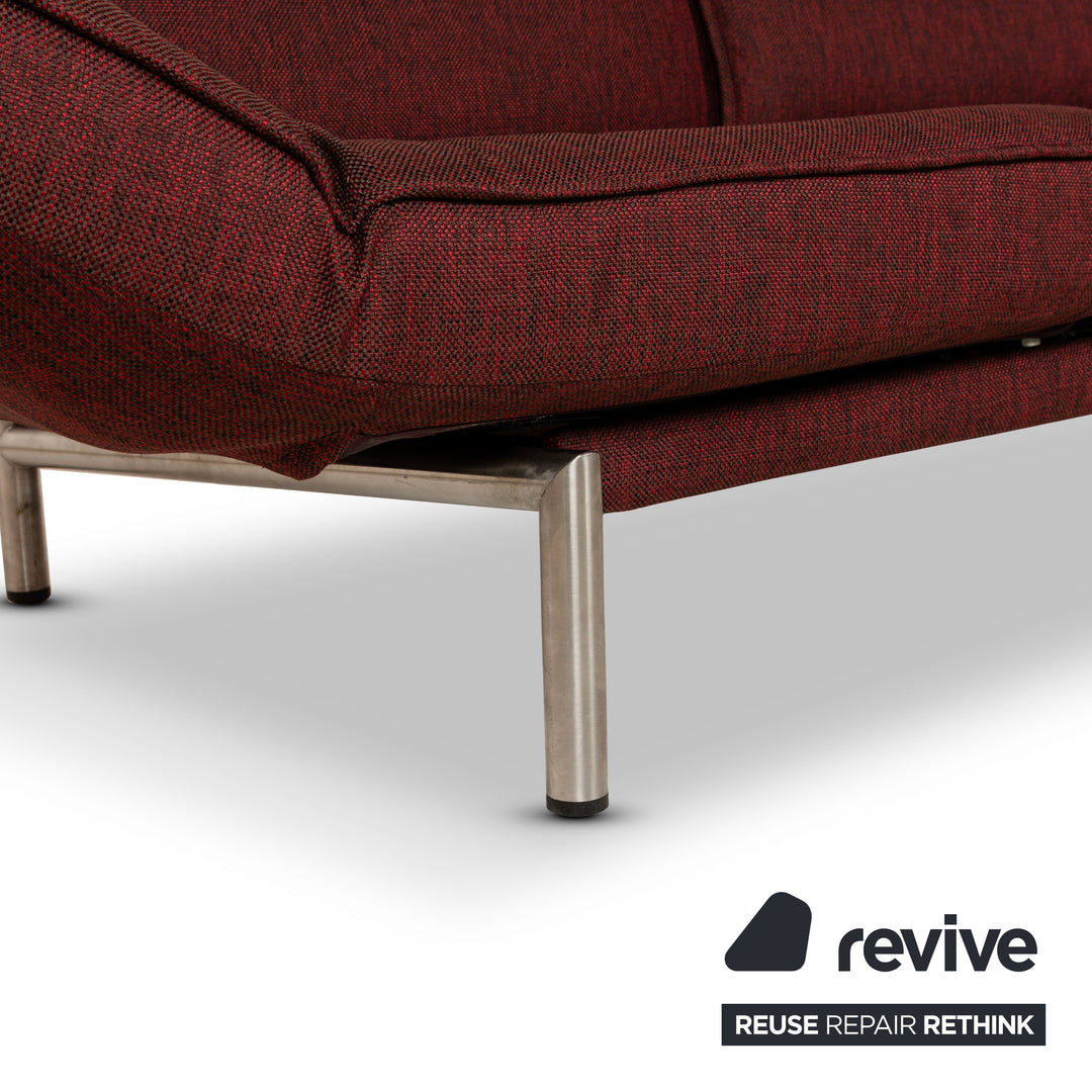 de Sede DS 450 canapé en tissu rouge fonction deux places fonction relaxation nouvelle housse