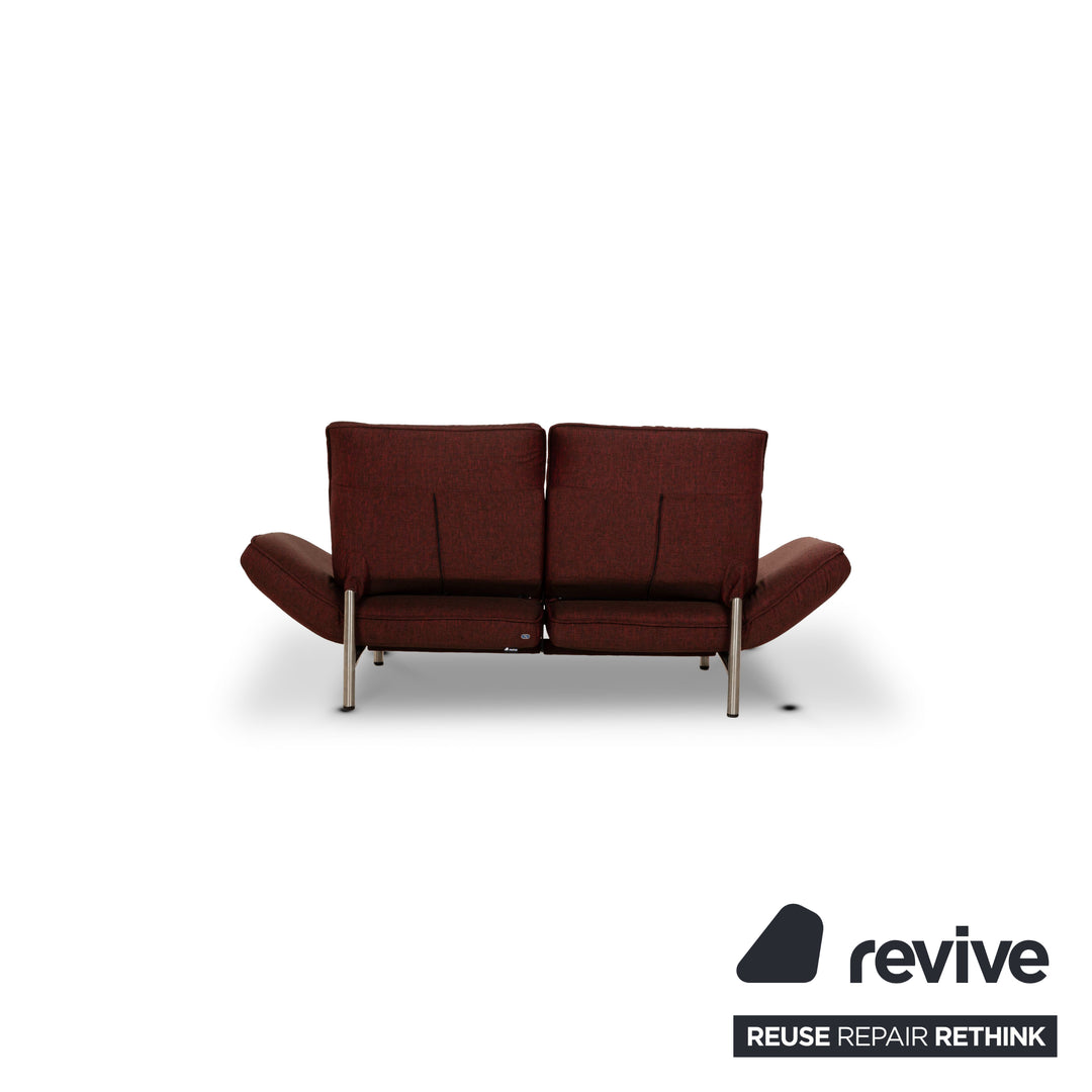 de Sede DS 450 Stoff Sofa Rot Zweisitzer Funktion Relaxfunktion Neubezug