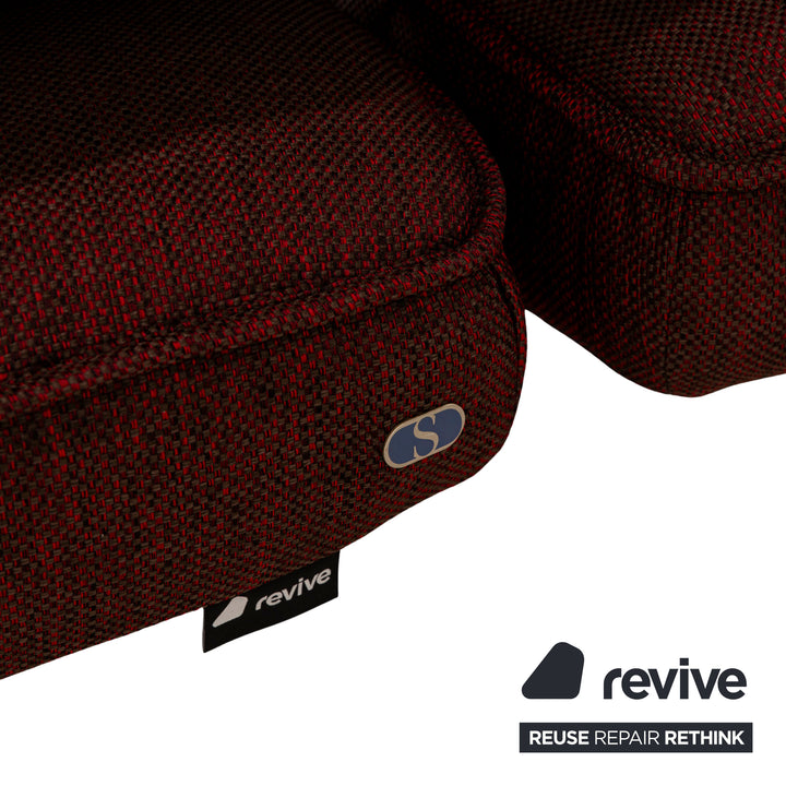 de Sede DS 450 canapé en tissu rouge fonction deux places fonction relaxation nouvelle housse