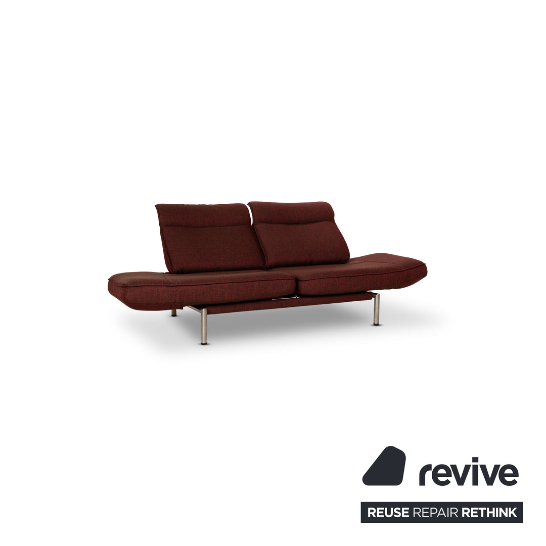 de Sede DS 450 Stoff Sofa Rot Zweisitzer Funktion Relaxfunktion Neubezug