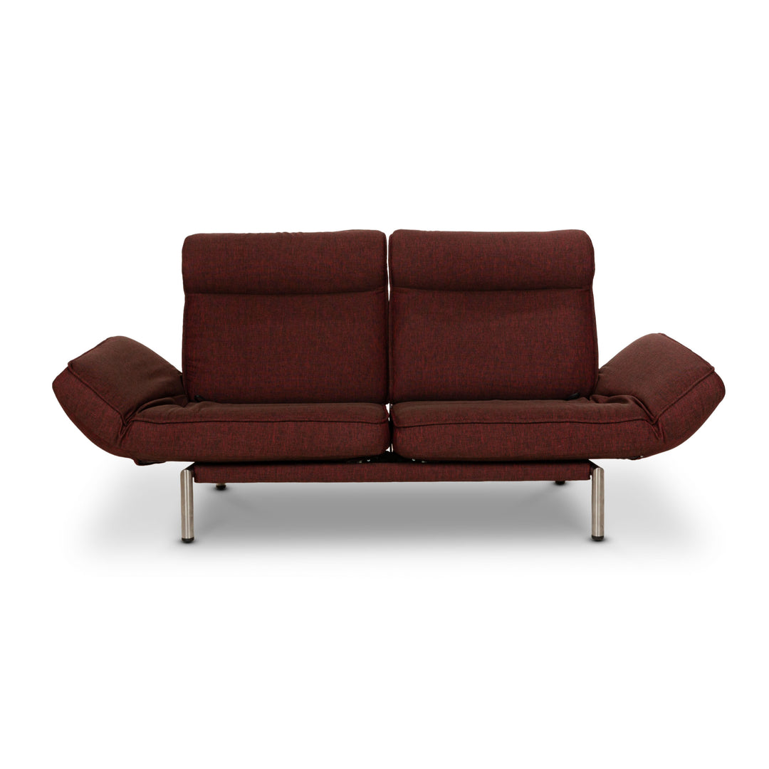 de Sede DS 450 Stoff Sofa Rot Zweisitzer Funktion Relaxfunktion Neubezug