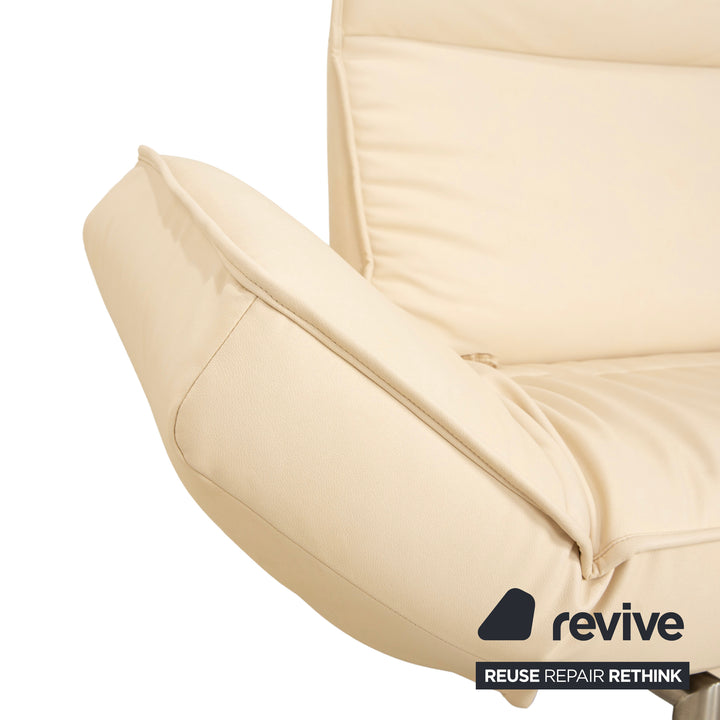 de Sede DS-450 veganes Leder Zweisitzer Couch Creme Beige manuelle Relaxfunktion by Thomas Althaus Neubezug