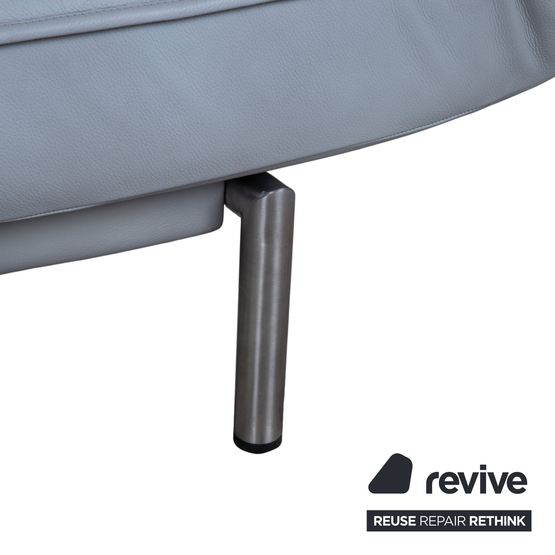 de Sede DS-450 Zweisitzer Leder Blau manuelle Funktion Sofa Couch