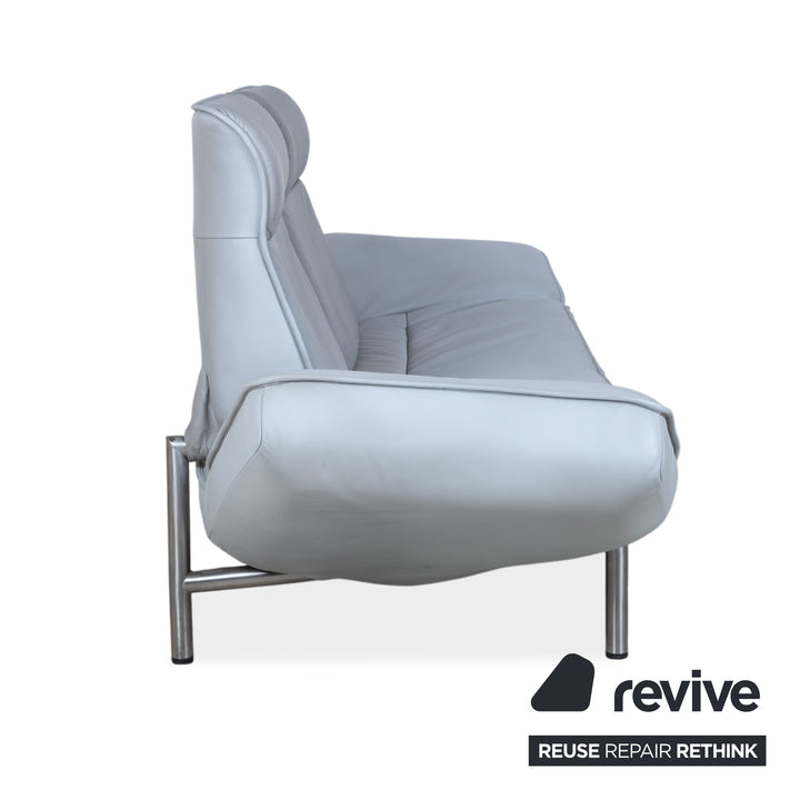 de Sede DS-450 Zweisitzer Leder Blau manuelle Funktion Sofa Couch