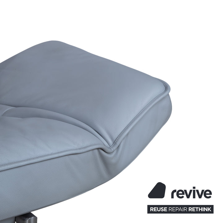 de Sede DS-450 Zweisitzer Leder Blau manuelle Funktion Sofa Couch