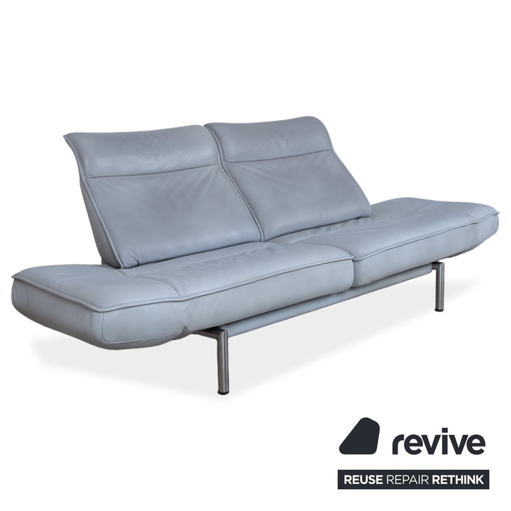 de Sede DS-450 Zweisitzer Leder Blau manuelle Funktion Sofa Couch
