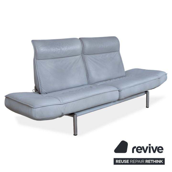 de Sede DS-450 Zweisitzer Leder Blau manuelle Funktion Sofa Couch