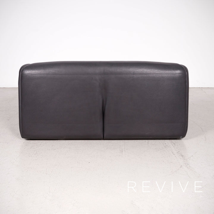 de Sede DS 47 Designer Leder Sofa Schwarz Echtleder Zweisitzer Couch Funktion #7962