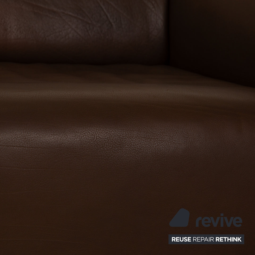 de Sede DS 47 Leder Dreisitzer Braun Sofa Couch manuelle Funktion
