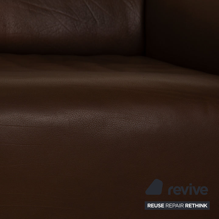 de Sede DS 47 Leder Dreisitzer Braun Sofa Couch manuelle Funktion