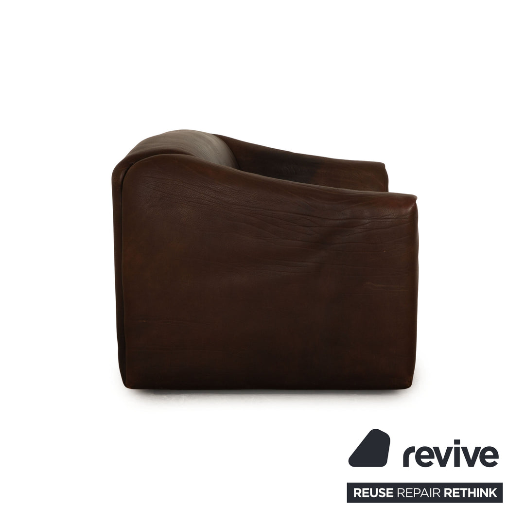 de Sede DS 47 Leder Dreisitzer Braun Sofa Couch manuelle Funktion