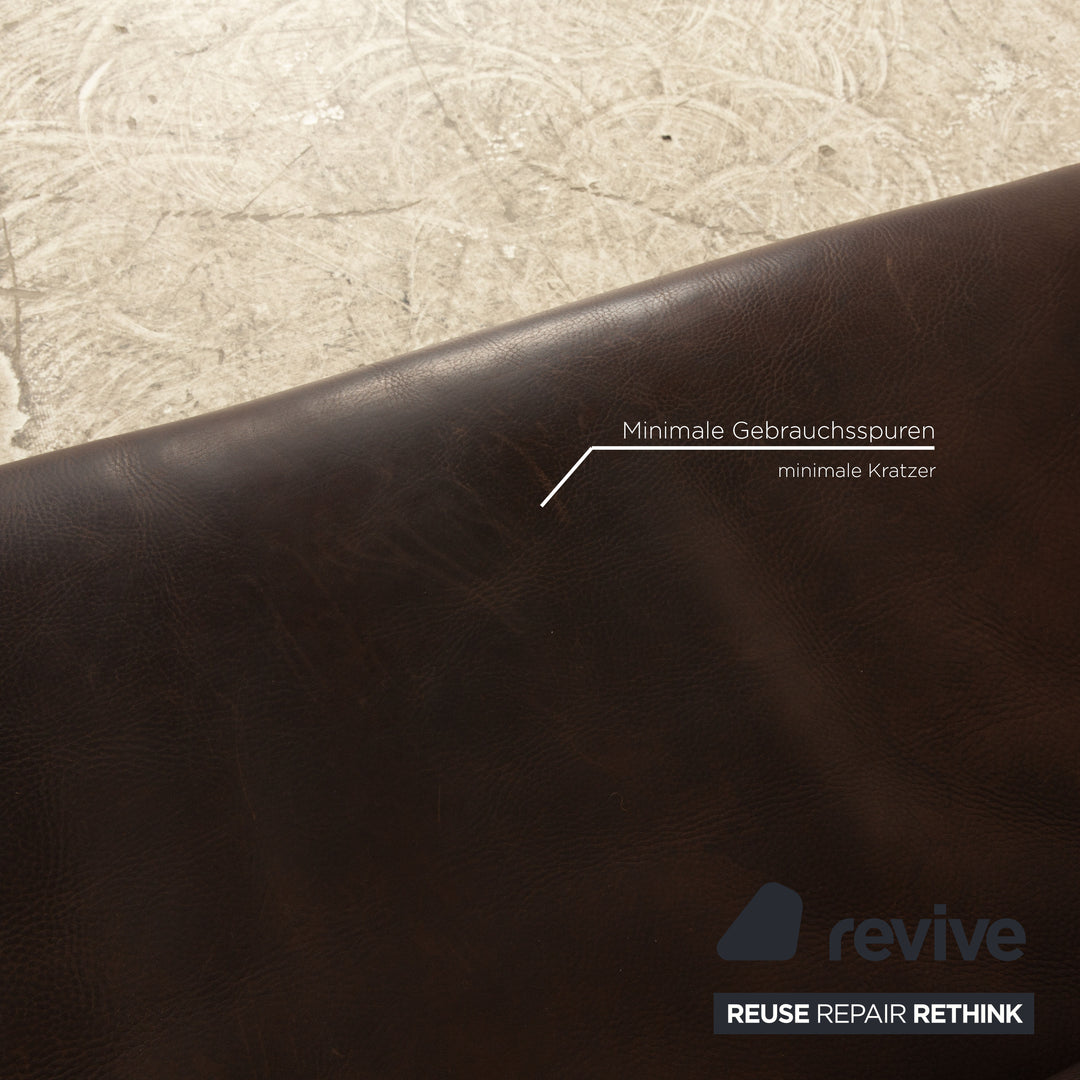 de Sede DS 47 Leder Dreisitzer Braun Sofa Couch manuelle Funktion