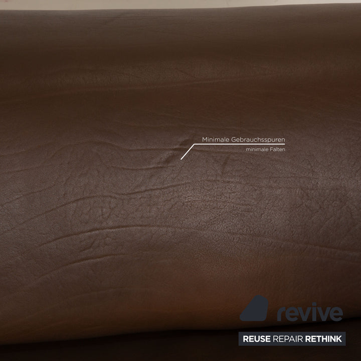 de Sede DS 47 Leder Dreisitzer Braun Sofa Couch manuelle Funktion