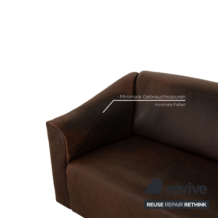 de Sede DS 47 Leder Dreisitzer Braun Sofa Couch manuelle Funktion