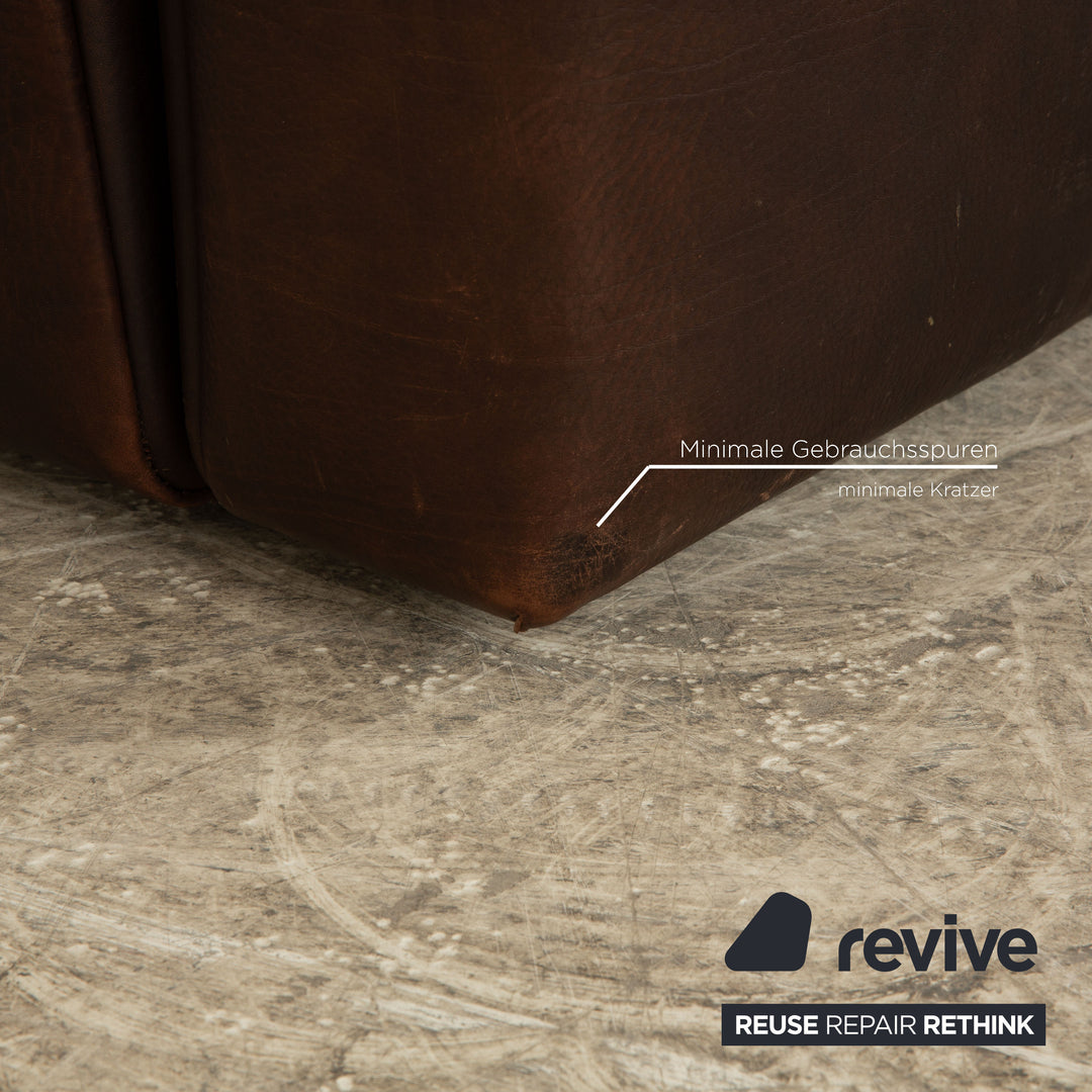 de Sede DS 47 Leder Dreisitzer Braun Sofa Couch manuelle Funktion