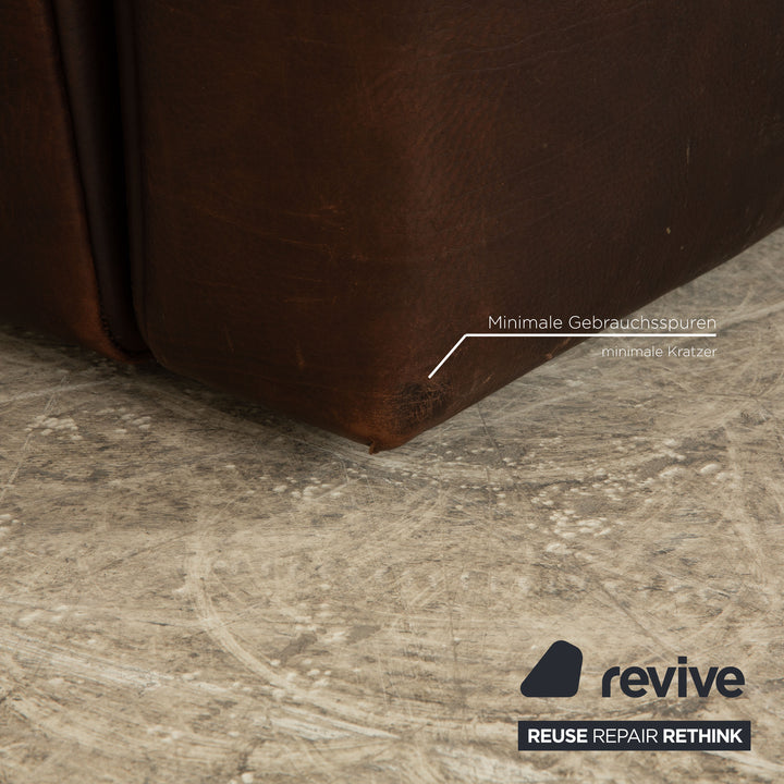 de Sede DS 47 Leder Dreisitzer Braun Sofa Couch manuelle Funktion