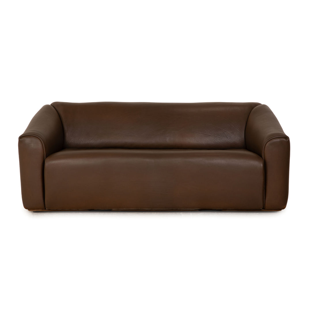 de Sede DS 47 Leder Dreisitzer Braun Sofa Couch manuelle Funktion