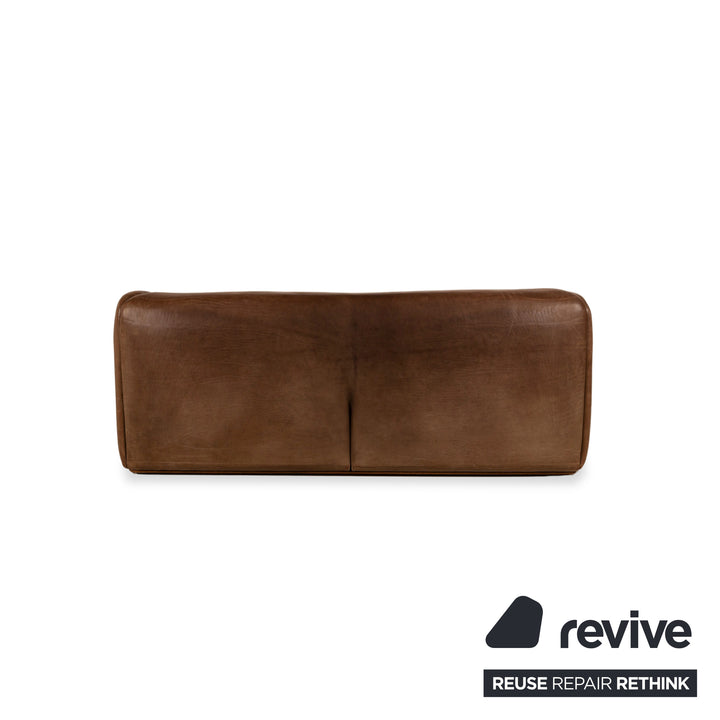 de Sede DS-47 Leder Dreisitzer Braun Sofa Couch Vintage