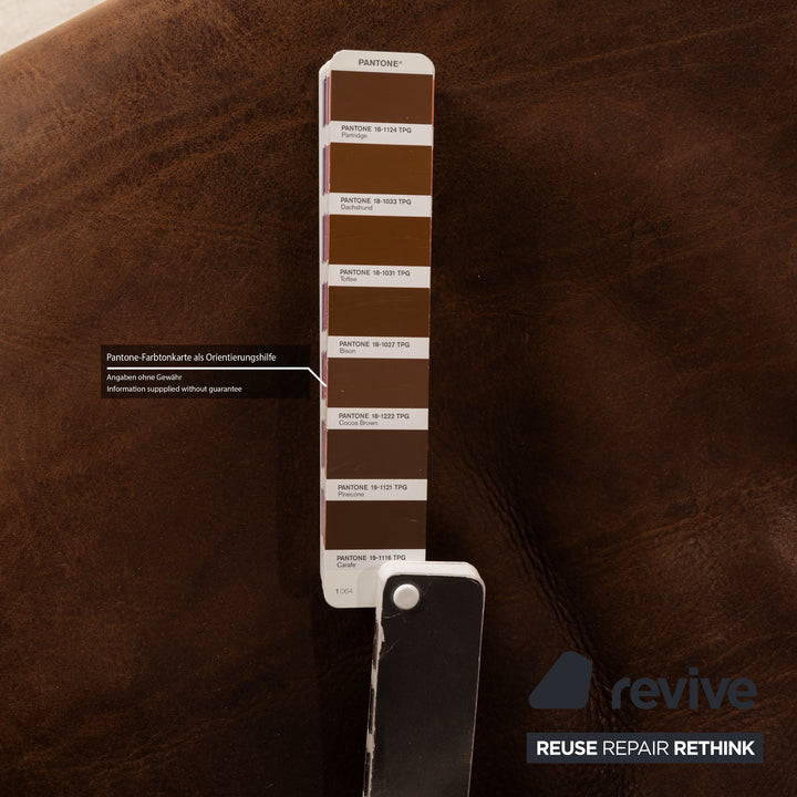 de Sede DS-47 Leder Dreisitzer Braun Sofa Couch Vintage