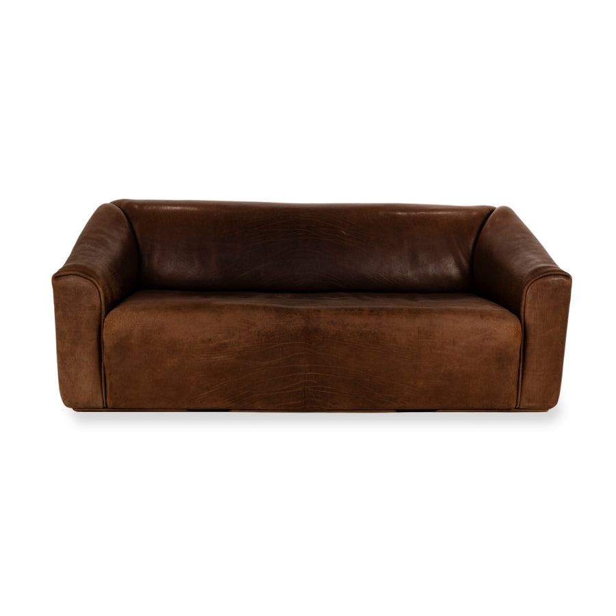 de Sede DS-47 Leder Dreisitzer Braun Sofa Couch Vintage
