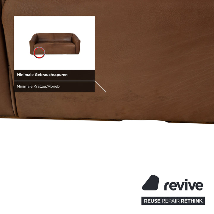 de Sede DS-47 Leder Dreisitzer Braun Cognac Sofa Couch Vintage manuelle Funktion