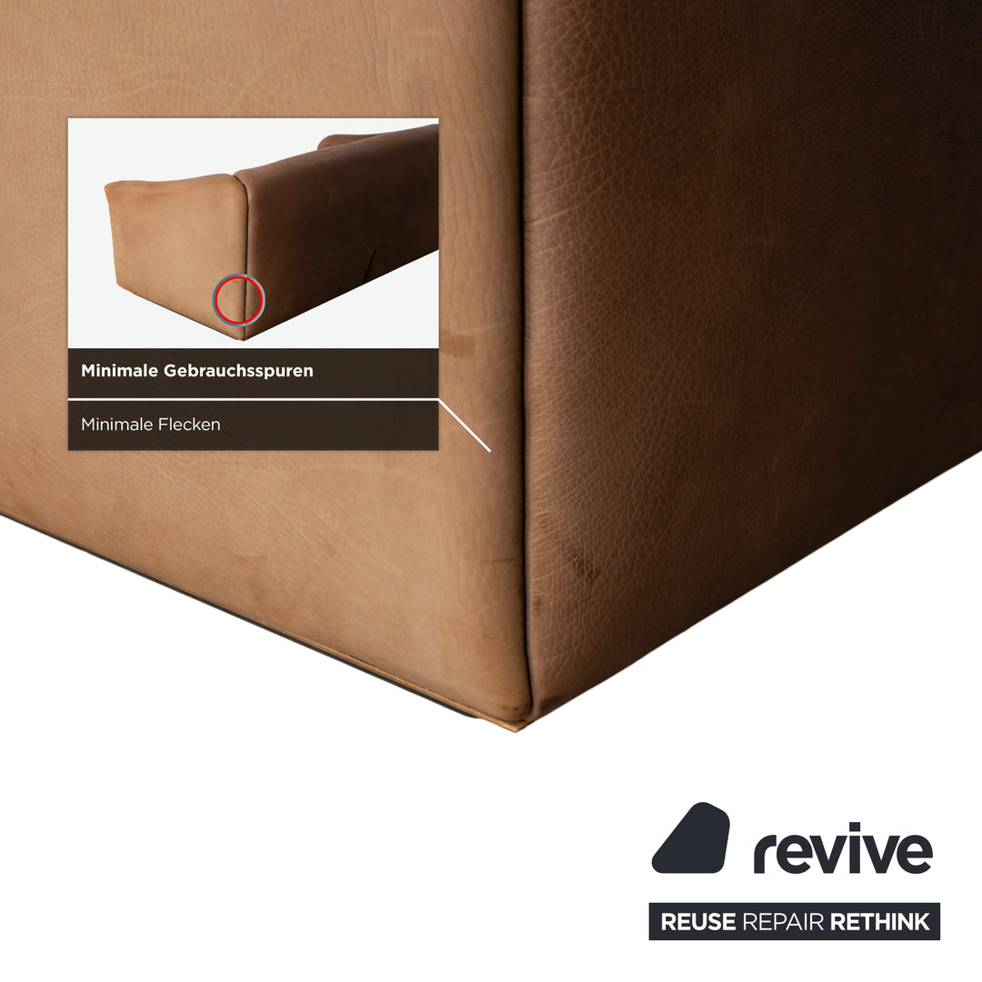 de Sede DS-47 Leder Dreisitzer Braun Cognac Sofa Couch Vintage manuelle Funktion