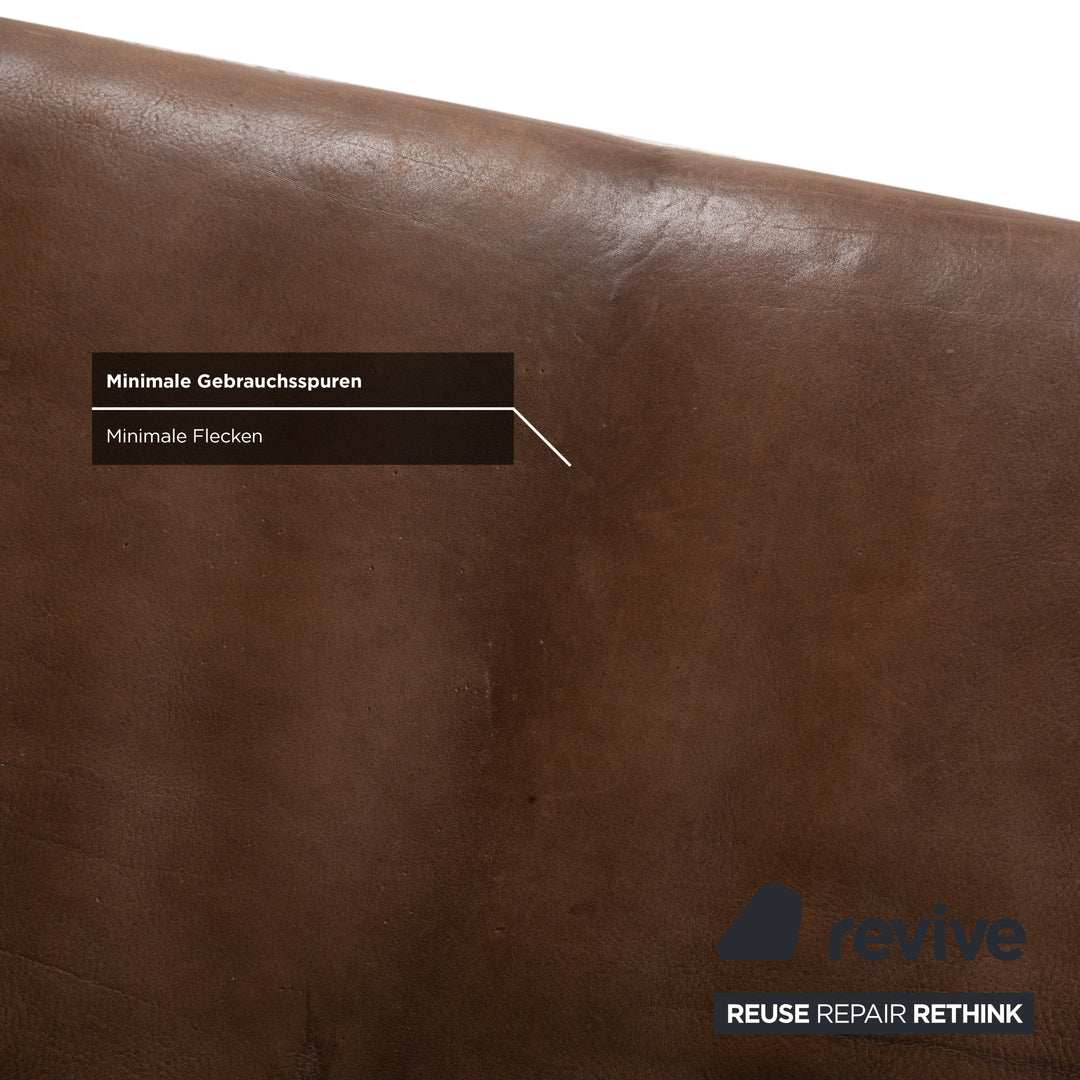 de Sede DS-47 Leder Dreisitzer Braun Cognac Sofa Couch Vintage manuelle Funktion