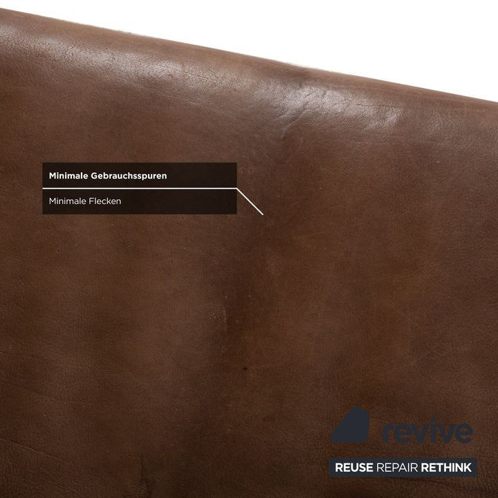 de Sede DS-47 Leder Dreisitzer Braun Cognac Sofa Couch Vintage manuelle Funktion