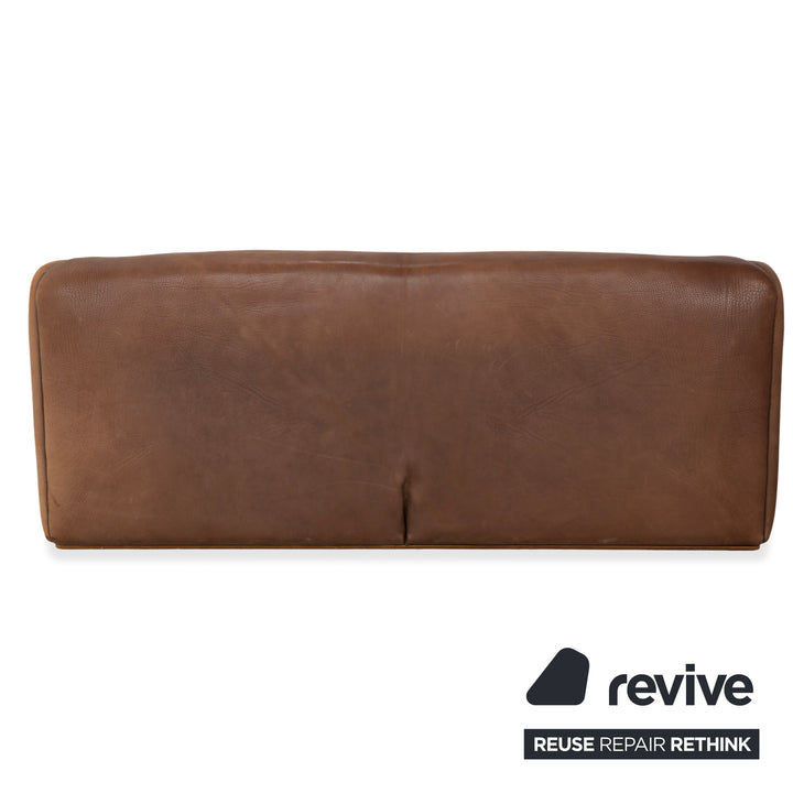 de Sede DS-47 Leder Dreisitzer Braun Cognac Sofa Couch Vintage manuelle Funktion