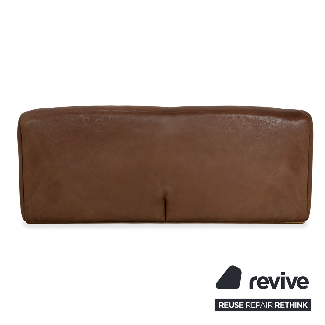de Sede DS-47 Leder Dreisitzer Braun Cognac Sofa Couch Vintage manuelle Funktion