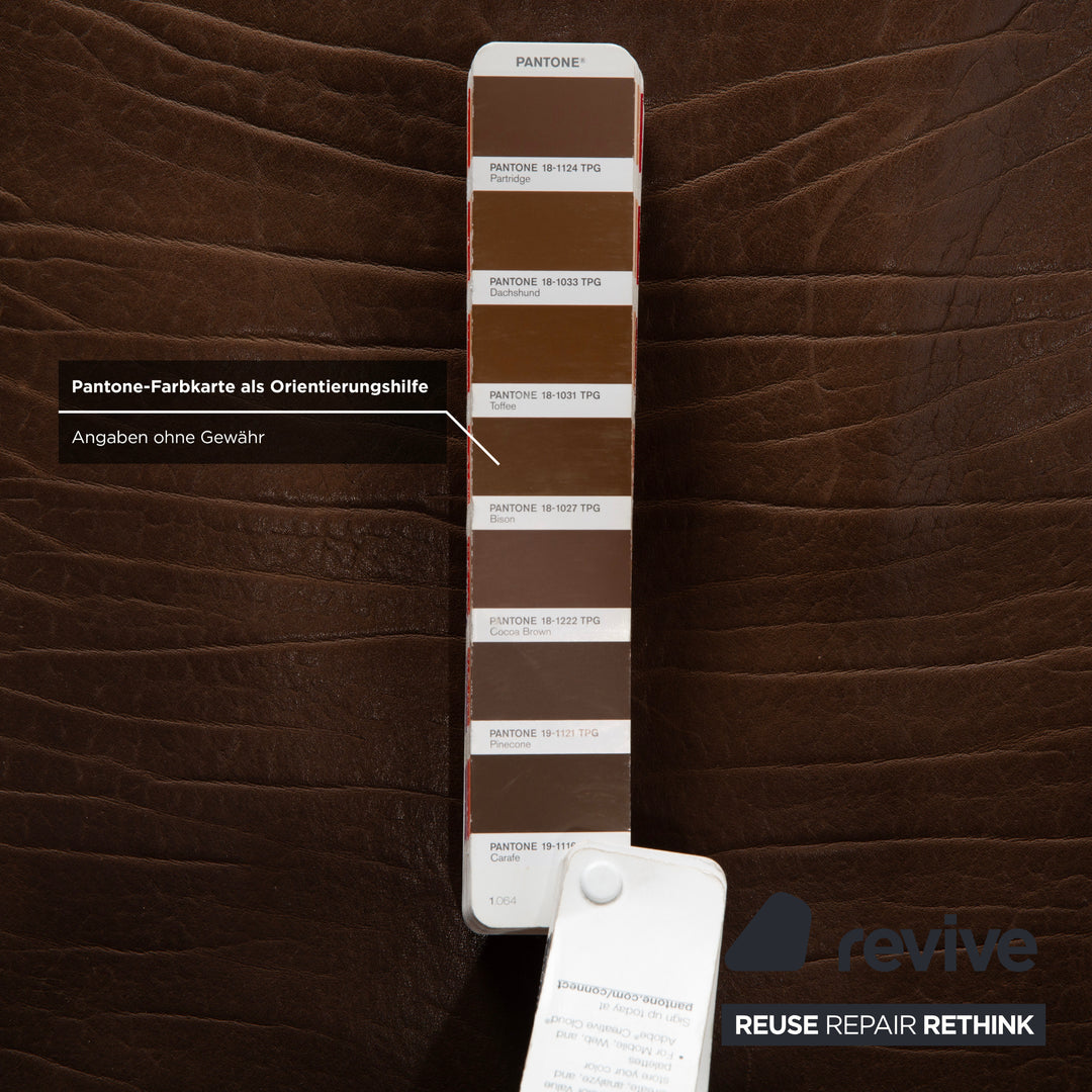 de Sede DS-47 Leder Dreisitzer Braun Cognac Sofa Couch Vintage manuelle Funktion