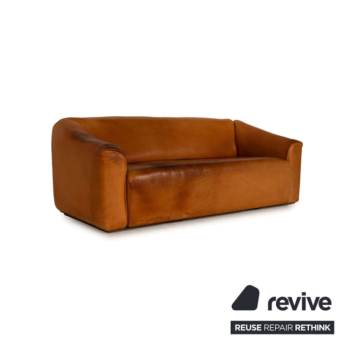de Sede DS 47 leather three-seater brown sofa couch