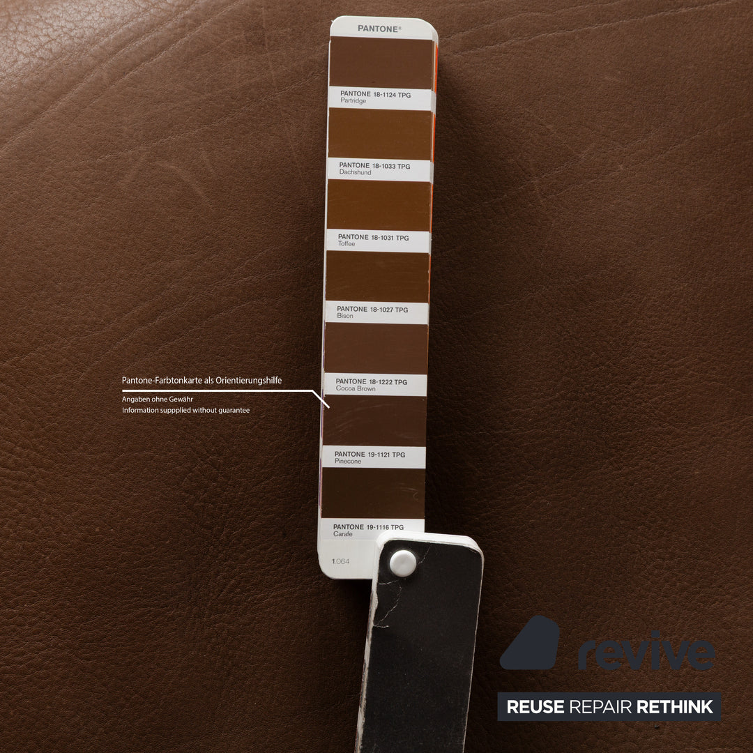 De Sede DS-47 Leder Dreisitzer Dunkelbraun Sofa Couch manuelle Funktion