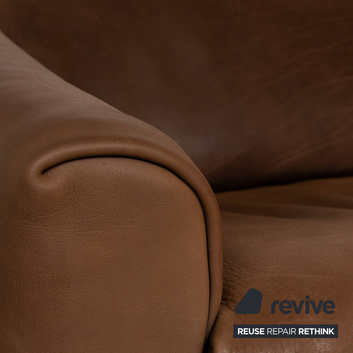 De Sede DS-47 Leder Dreisitzer Dunkelbraun Sofa Couch manuelle Funktion