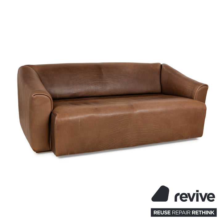 De Sede DS-47 Leder Dreisitzer Dunkelbraun Sofa Couch manuelle Funktion