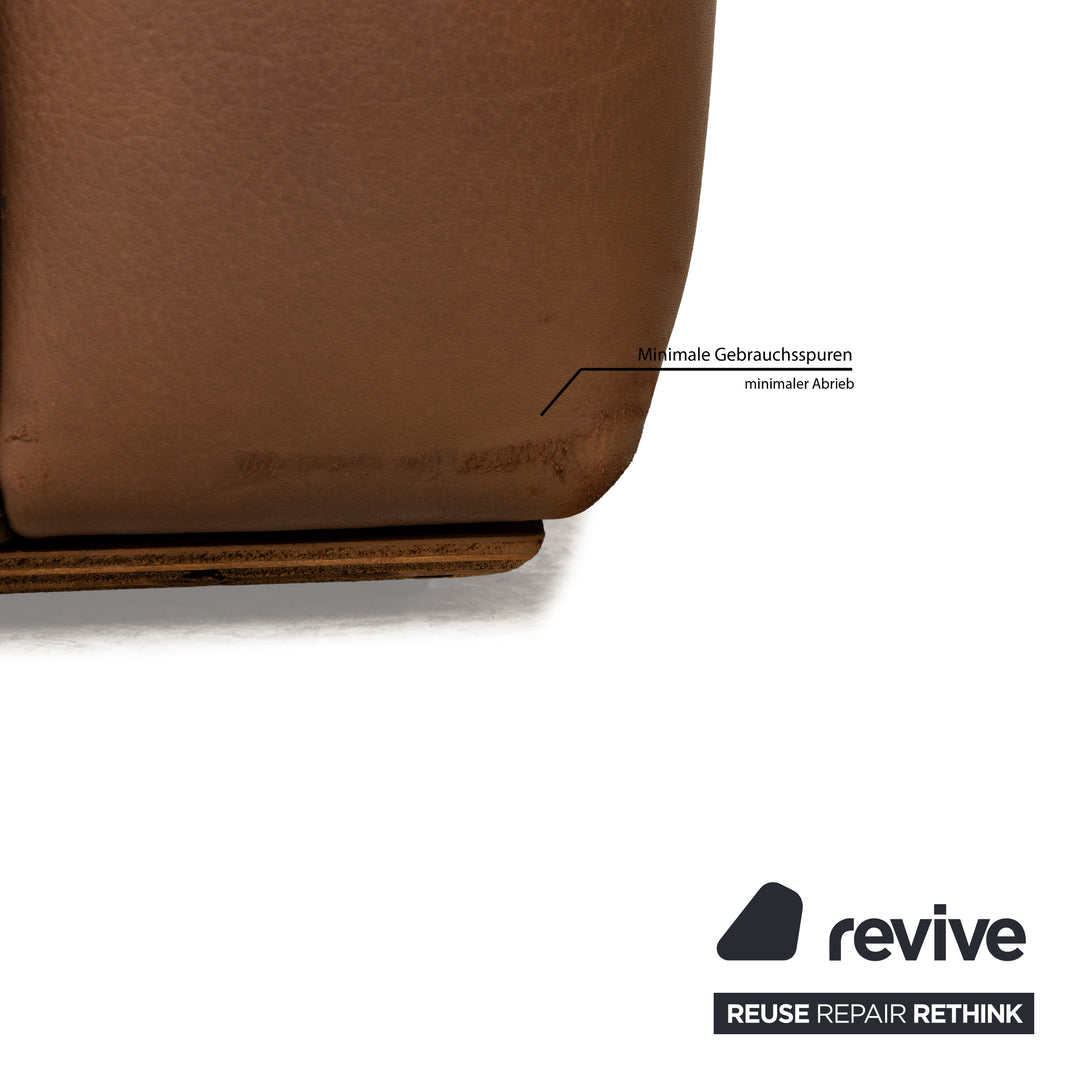 De Sede DS-47 Leder Dreisitzer Dunkelbraun Sofa Couch manuelle Funktion