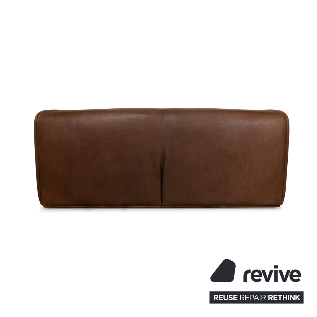 De Sede DS-47 Leder Dreisitzer Dunkelbraun Sofa Couch manuelle Funktion