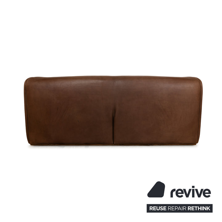De Sede DS-47 Leder Dreisitzer Dunkelbraun Sofa Couch manuelle Funktion