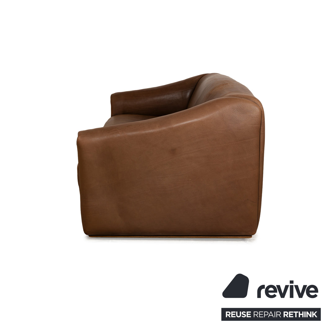 De Sede DS-47 Leder Dreisitzer Dunkelbraun Sofa Couch manuelle Funktion