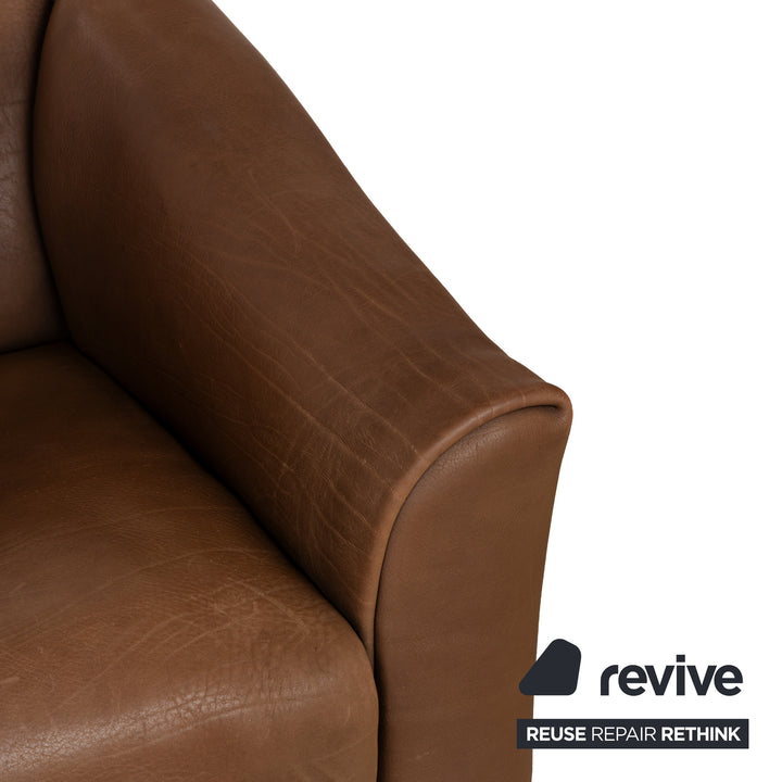 De Sede DS-47 Leder Dreisitzer Dunkelbraun Sofa Couch manuelle Funktion